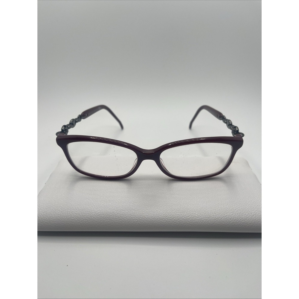 Gucci GG 3624 IDV Square Burgundy Chain Eyeglasses Frame 130mm #325
